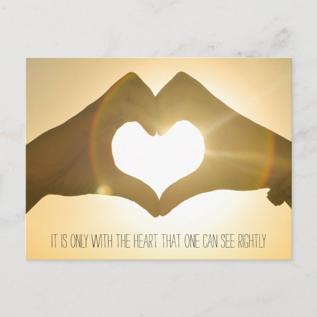 Lille prinsen Citat Vykort (Framsida)