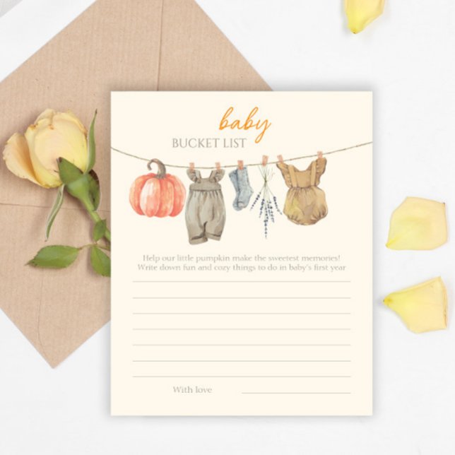 Lille Pumpkin Fall Clothes Girl Baby Bucket List (Skapare uppladdad)