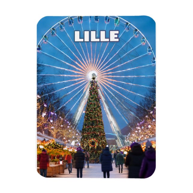 Lille’s Festive Glow: A Magical Christmas Market  Magnet (Vertikal)