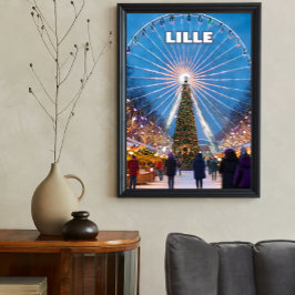 Lille’s Festive Glow: A Magical Christmas Market Perfect Poster