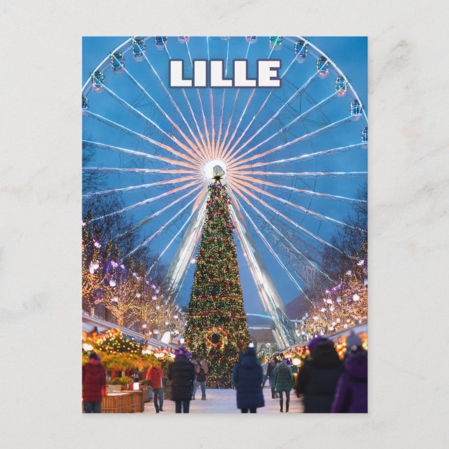 Lille’s Festive Glow: A Magical Christmas Market  Vykort (Framsida)
