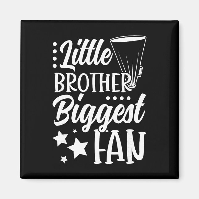 Lillebror Cheer Broder till en Cheerleader Brot Magnet (Framsidan)