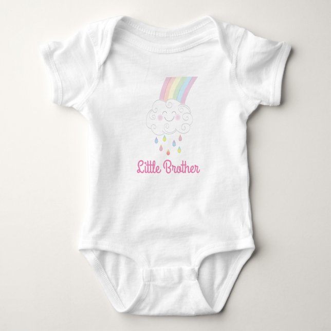 Lillebror regnbåge t shirt (Framsida)