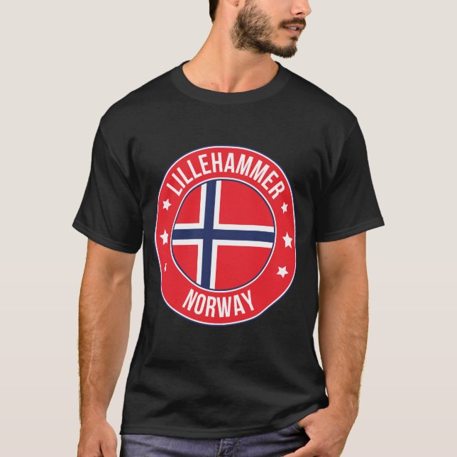 Lillehammer, Norge Stad T Shirt (Framsida)
