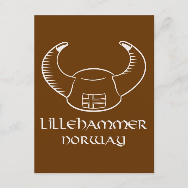 Lillehammer Norge Viking Hat Vykort (Framsida)