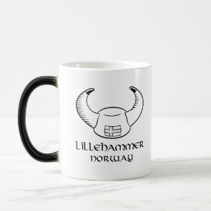 Lillehammer norgeViking hatt Magisk Mugg