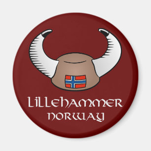 Lillehammer norgeViking hatt Magnet