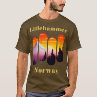 Lillehammer ski Norge T Shirt