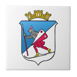 Lillehammers Norge Jackar Arm Heraldry Kakelplatta
