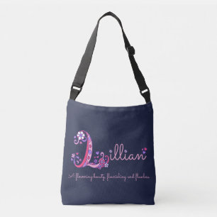 Lillian namn och en monogrampåse axelväska