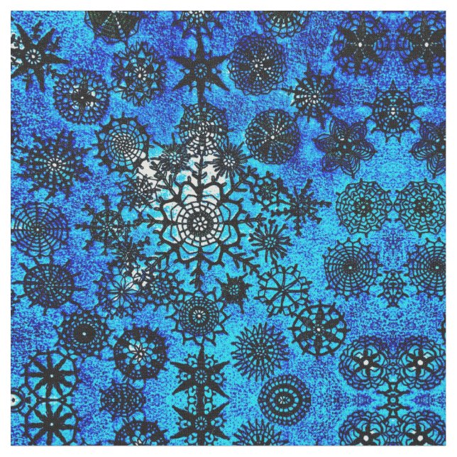 Lillian's Aqua Snowflake Tyg (Närbild)