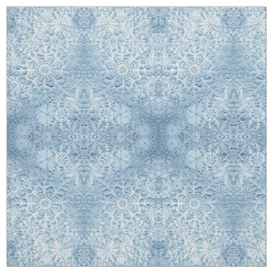 Lillians baby blue snöflingor tyg