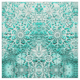 Lillian's Emerald Grönt Snöflingor Tyg