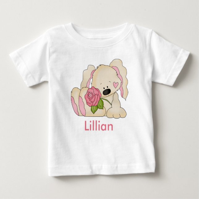 Lillian's Personlig Bunny T Shirt (Framsida)