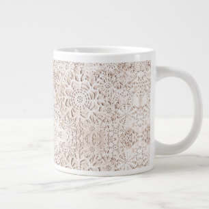 Lilliens Antique Crochet Snöflingor Porcelain Kopp Jumbo Mugg