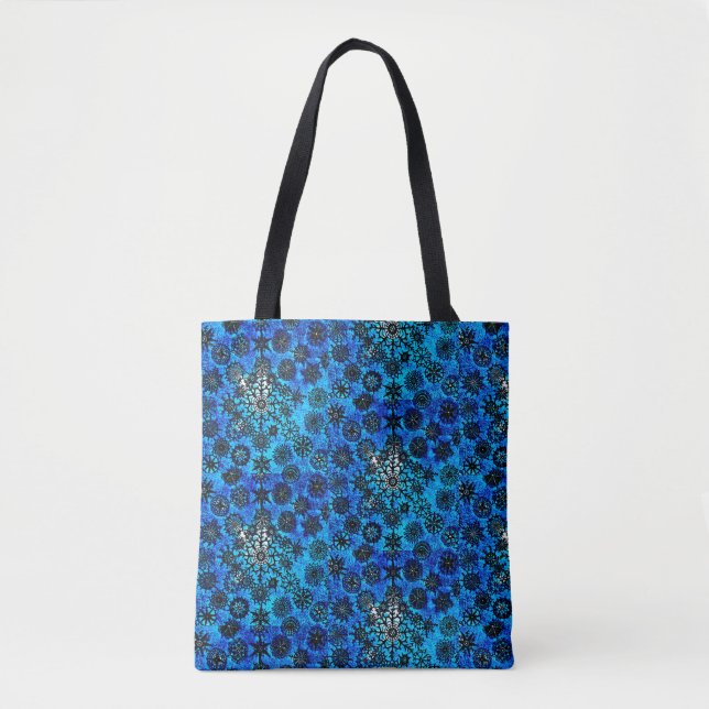 Lilliens Blue Snowflake Tote Tygkasse (Framsida)