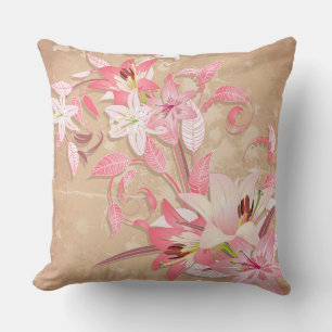 Lillium Blommig Illustrerad Kudd Kudde