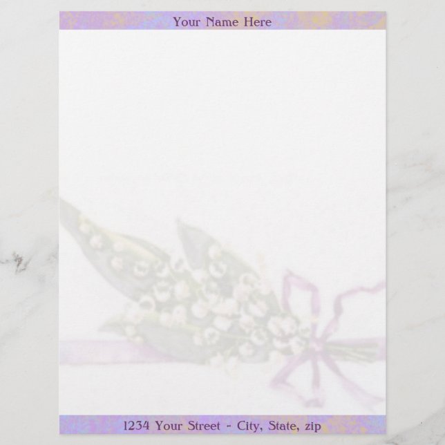 Lilly av dalbrevhuvudet brevhuvud (Framsida)