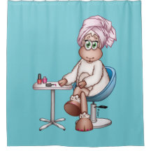 Lilly fåren på ManicureSpaduschen Curtai