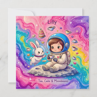 LILLY ~ Födelsedagskort ~ Astro Girl ~ Platt kort