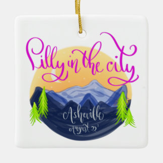 Lilly in City - Asheville Ceramic Ornament