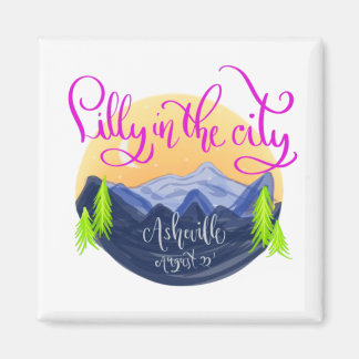 Lilly in City - Asheville Ceramic Ornament Magnet