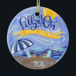 Lilly in the City - Spring Lake, NJ - Ornament<br><div class="desc">Lilly in the City - Spring Lake,  NJ - Ornament. Exclusive event logo created by Jennifer Borkowski/Capitol Hill Calligraphy & Design.</div>