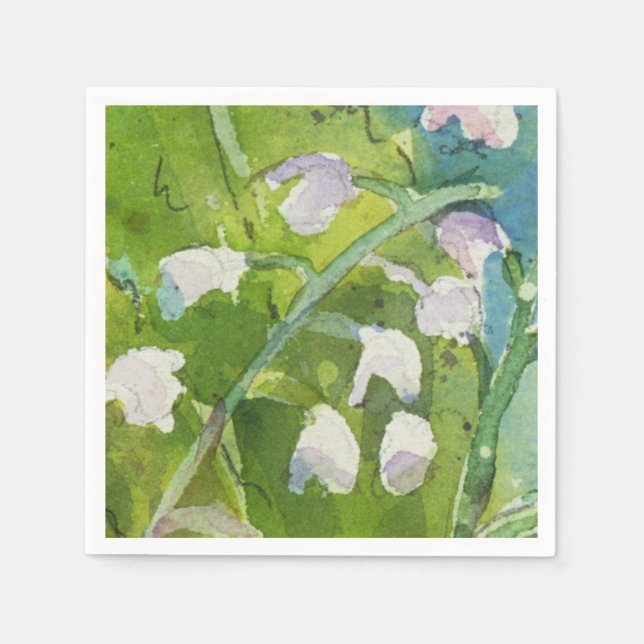 Lilly of the Valley cocktail napkins Pappersservett (Framsidan)