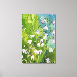 Lilly of the Valley vattencolor print Canvastryck