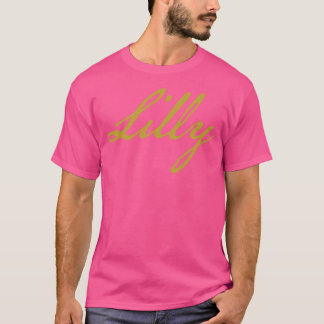 Lilly Typography Guld Script T Shirt