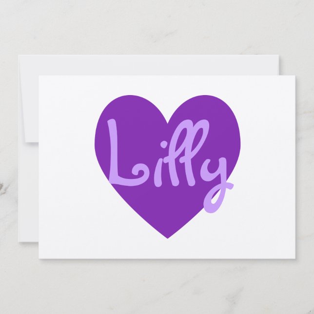 Lilly vid Lila Inbjudningar (Framsida)