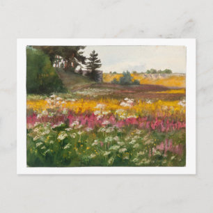 Lilly Walther "Sommarlandskap" Målning Vykort