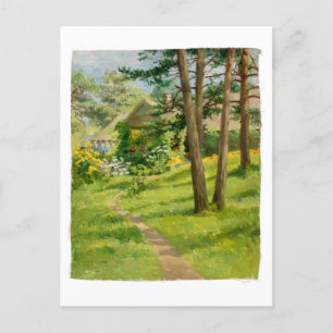 Lilly Walther "Summer Landscape" Målning Vykort