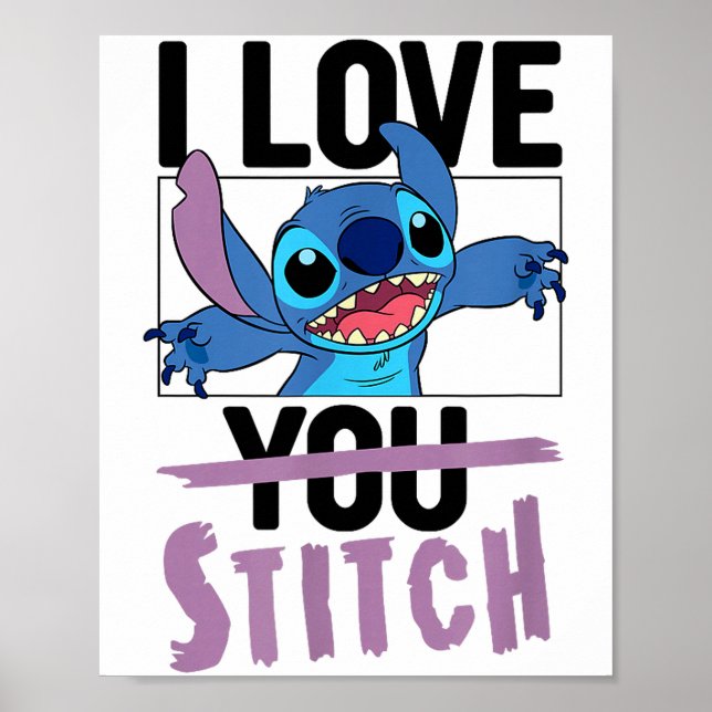 Lilo &amp; Stitch - Alla hjärtans dag Jag älskar S Poster (Framsidan)