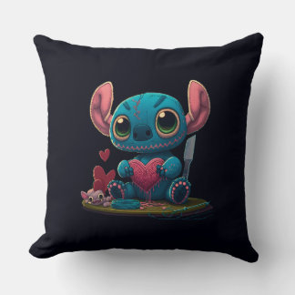Lilo och Stitch Valentine Hearts Graphic Pillow Kudde