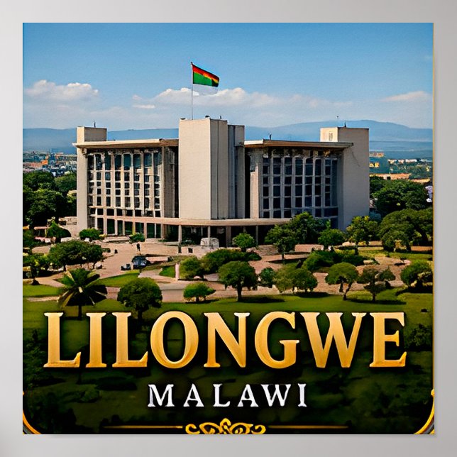 Lilongwe trädgårdar och modern malawisk anda poster (Framsidan)