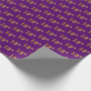 Lilor 10th (tionde) händelse för Fauxguld Presentpapper