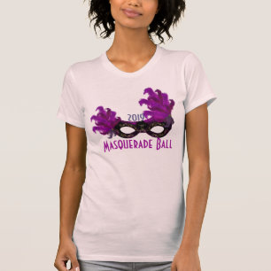 Lilor befjädrar Venetian maskerar T Shirt