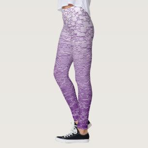 Lilor bleknar kortkort belägger med tegel design leggings
