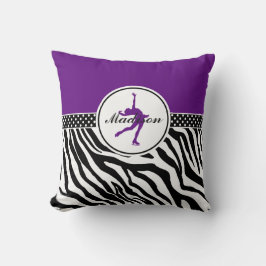 Lilor din kända zebra tryckkonståkning kudde