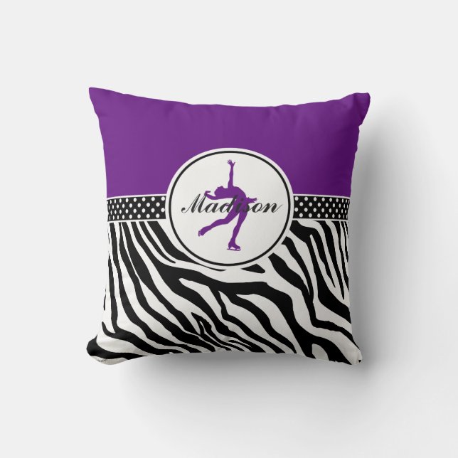 Lilor din kända zebra tryckkonståkning kudde (Framsida)