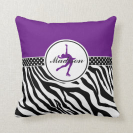 Lilor din kända zebra tryckkonståkning kudde