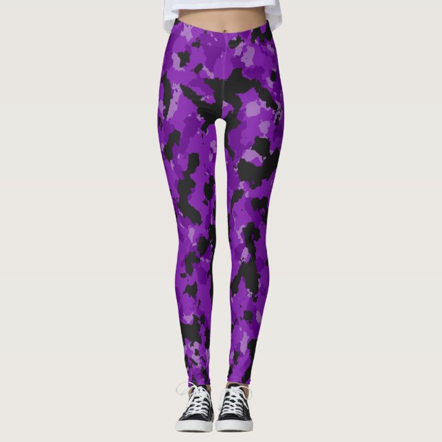 Lilor drack Camo damasker Leggings (Framsida)