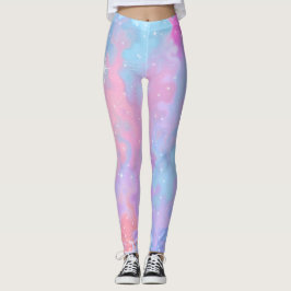 Lilor för blått för rosor för pastellfärgKawaii Leggings