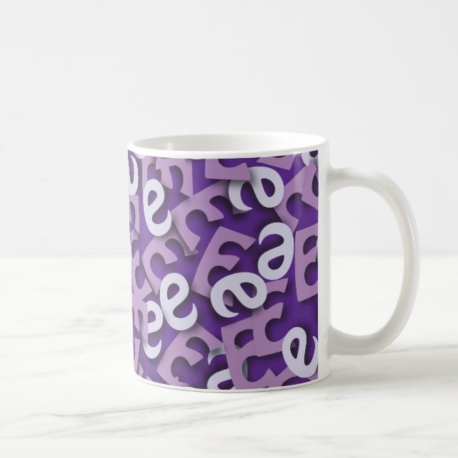 Lilor för brev E Kaffemugg (Höger)