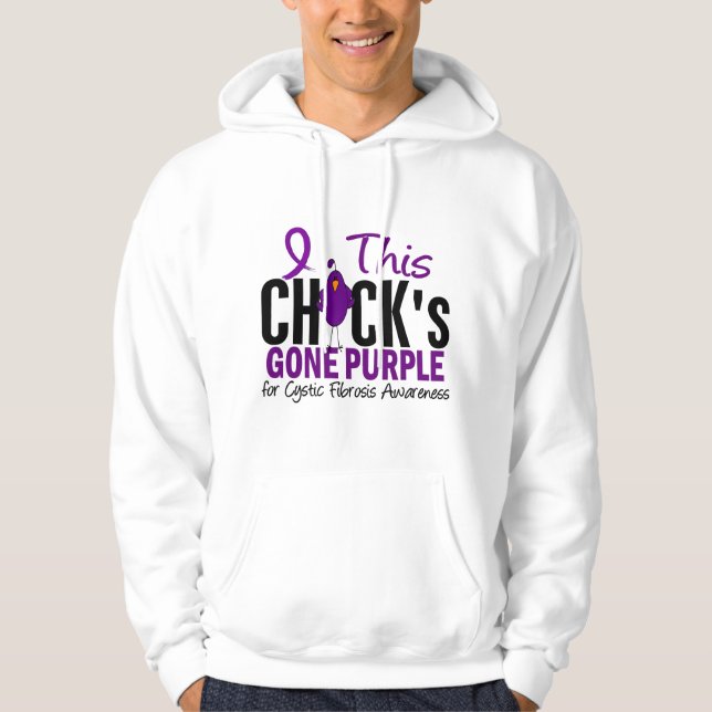 Lilor för chick för CYSTIC FIBROSIS borta Sweatshirt (Framsida)