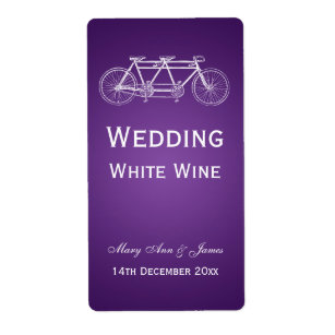 Lilor för cykel för elegant bröllopvinetikett fraktsedel