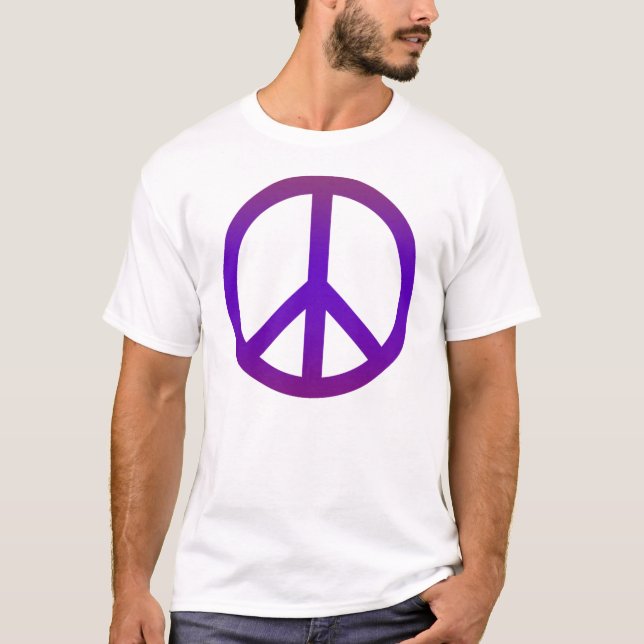 Lilor för fredsymbolmörk tee (Framsida)