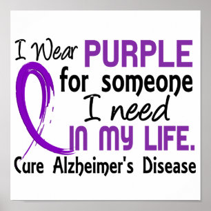 Lilor för någon behöver jag Alzheimers sjukdom Poster