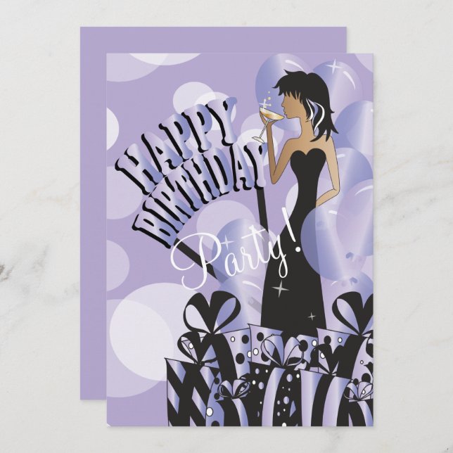 Lilor för namn | för grattis på inbjudningar (Fram/baksida)